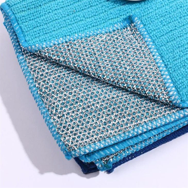 Creative Microfiber & Wire Cleaning Cloth Multi-usage Dishcloth